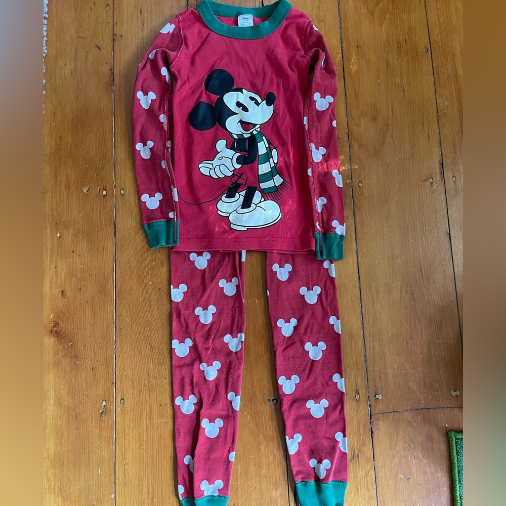 Hanna Andersson long john pjs Disney Mickey Mouse Size 8